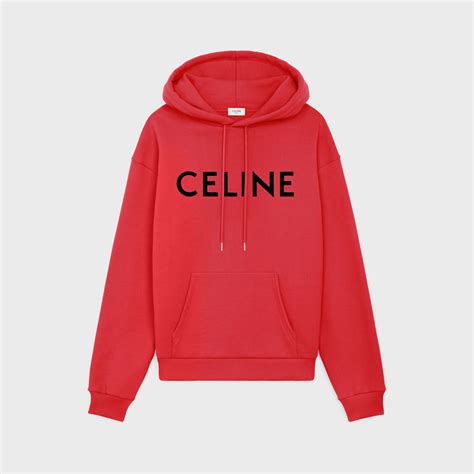 celine paris red hoodie|24s celine hoodie.